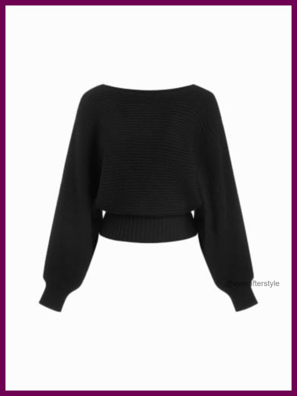 Women's Cropped Boat Neck Sweater Lace Panel Batwing Long Sleeve Pullover